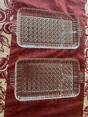 Vintage Anchor Hocking drink, snack, smoke trays
